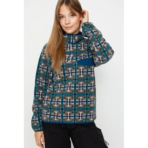 Patagonia Jackets & Blazers - PATAGONIA LIGHTWEIGHT SYNCHILLA SNAP-T FLEECE PULLOVER women’s turquoise‎ size S